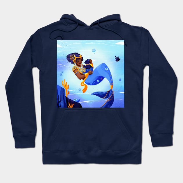 Mercat Cuddles Hoodie by kjm.illustrations